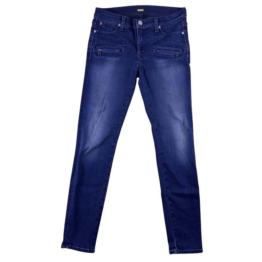 Hudson Jeans Roe Mid Rise Ankle Super Skinny Jeans Women’s Size 25 Blue